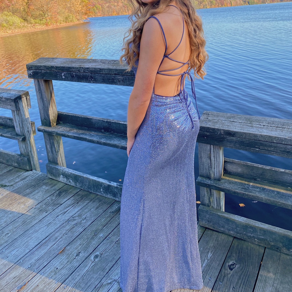 Light Blue/ Purple Prom Dress